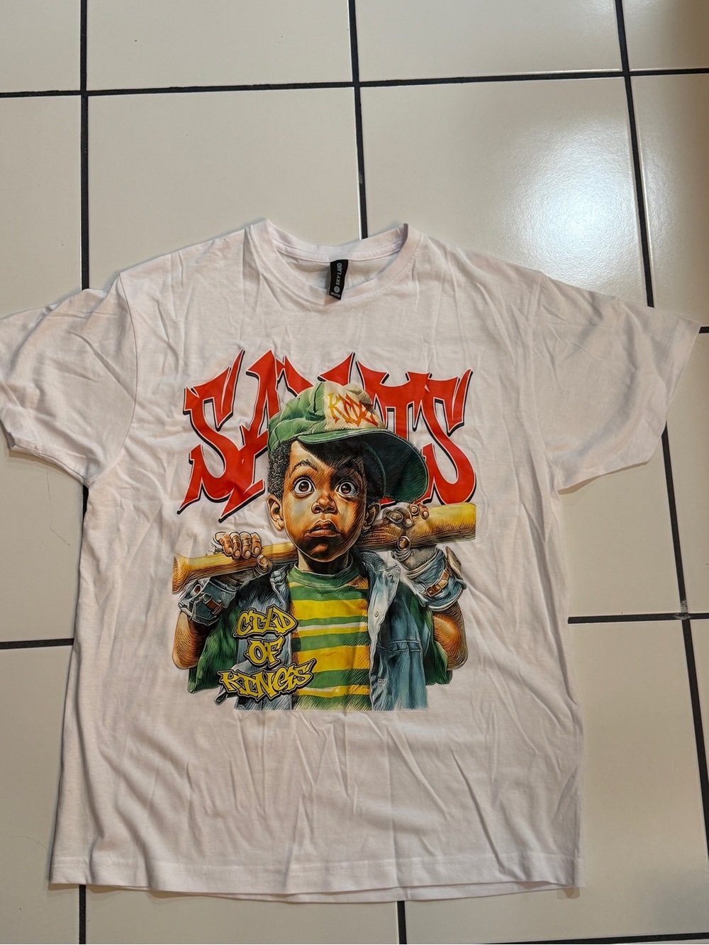 Sky Land Graphic Tee S 100% Cotton Retro Hip Hop Baseball Streetwear /Never worn